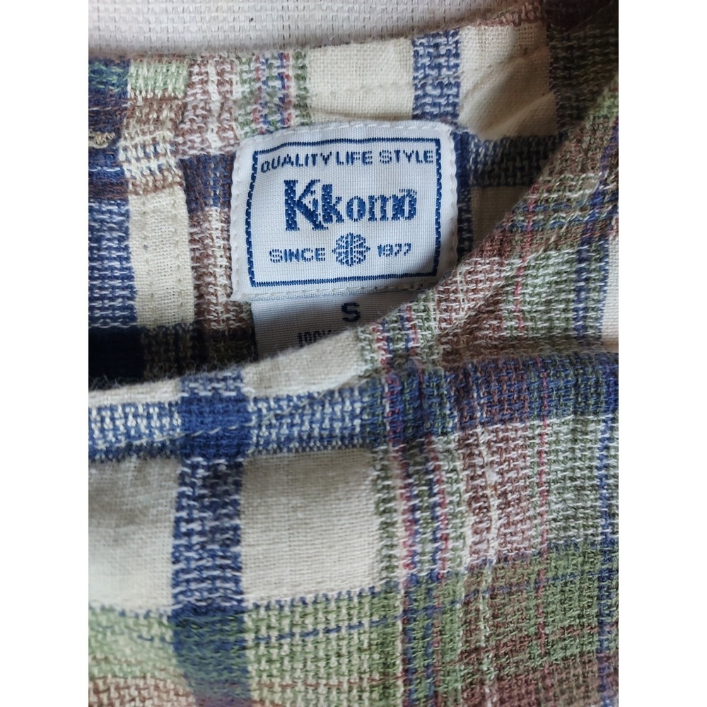 Vintage Kkomi Plaid Crop Top & Skort Set Women's Medium 90s 100% Cotton - Picture 2 of 16